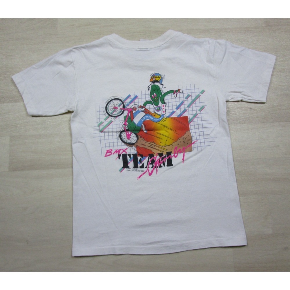Vintage 80s Team Gumby Double Sided T-Shirt Size Small (S) USA BMX Rider 1986